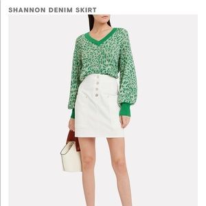 NWT - Intermix White Jean Skirt by Baum Und